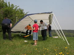 ups, auf einem Bein…