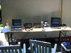 Funkstation mit Notebooks